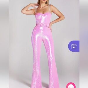 Sthcute Large pink sequined jumpsuit